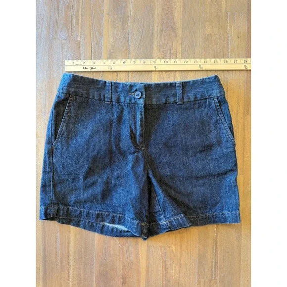 LOFT Outlet Women's Dark Wash Denim Shorts Size 6 Casual Everyday Style - Picture 3 of 7